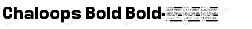 Chaloops Bold Bold字体转换